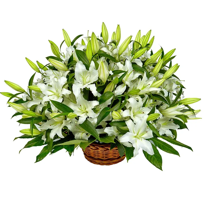 Корзина с цветами Вера в чудо