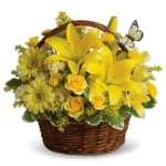 Корзина с цветами Я встретил вас